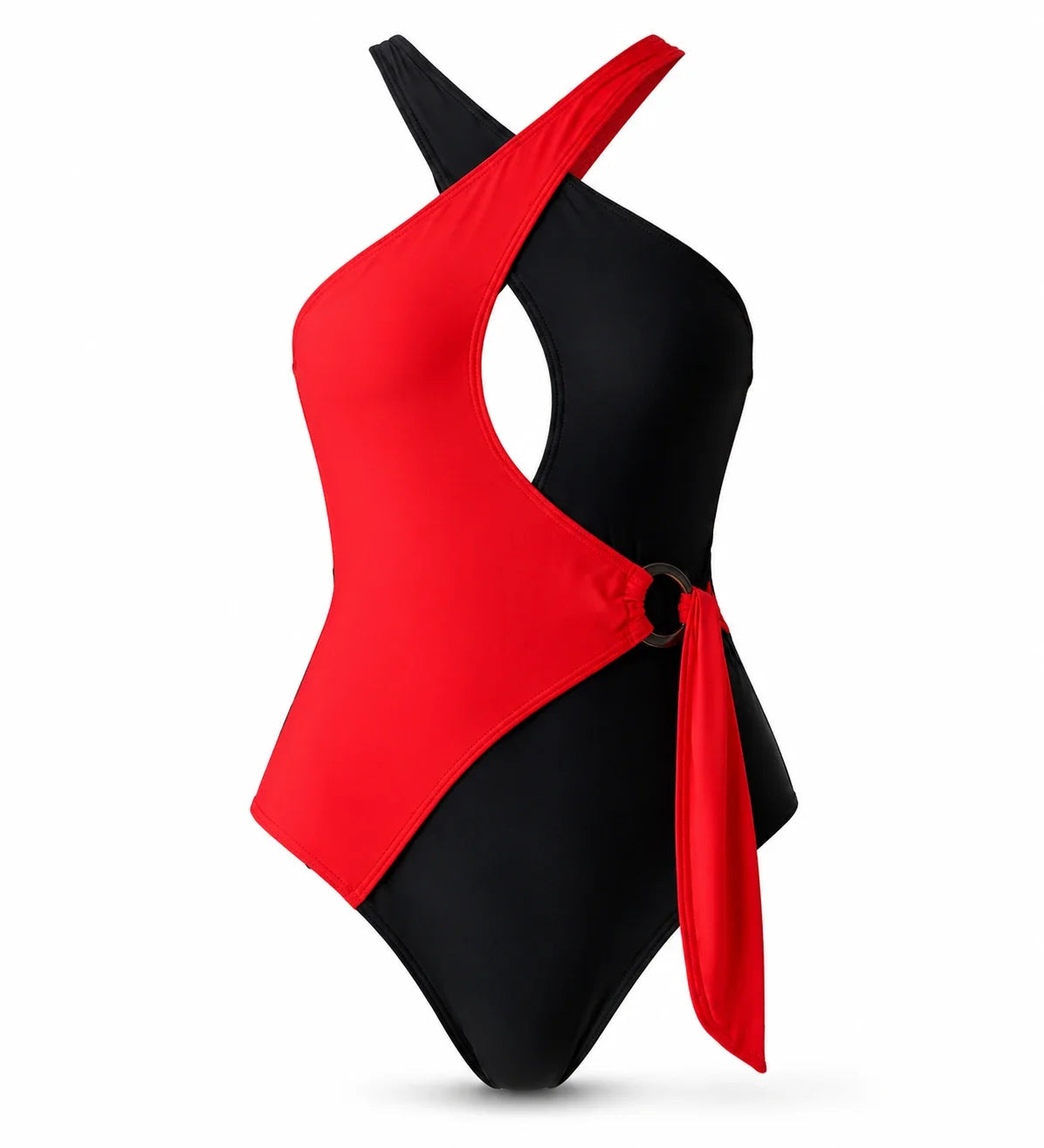 Asymmetric Colorblock One-Piece Swimsuit WHD0606379-KA-P371-01