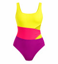 Colorblock Crisscross One-Piece Swimsuit WHD0606380-KA-P350-26