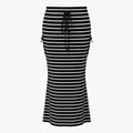 Striped Drawstring Maxi Skirt WHD0606388
