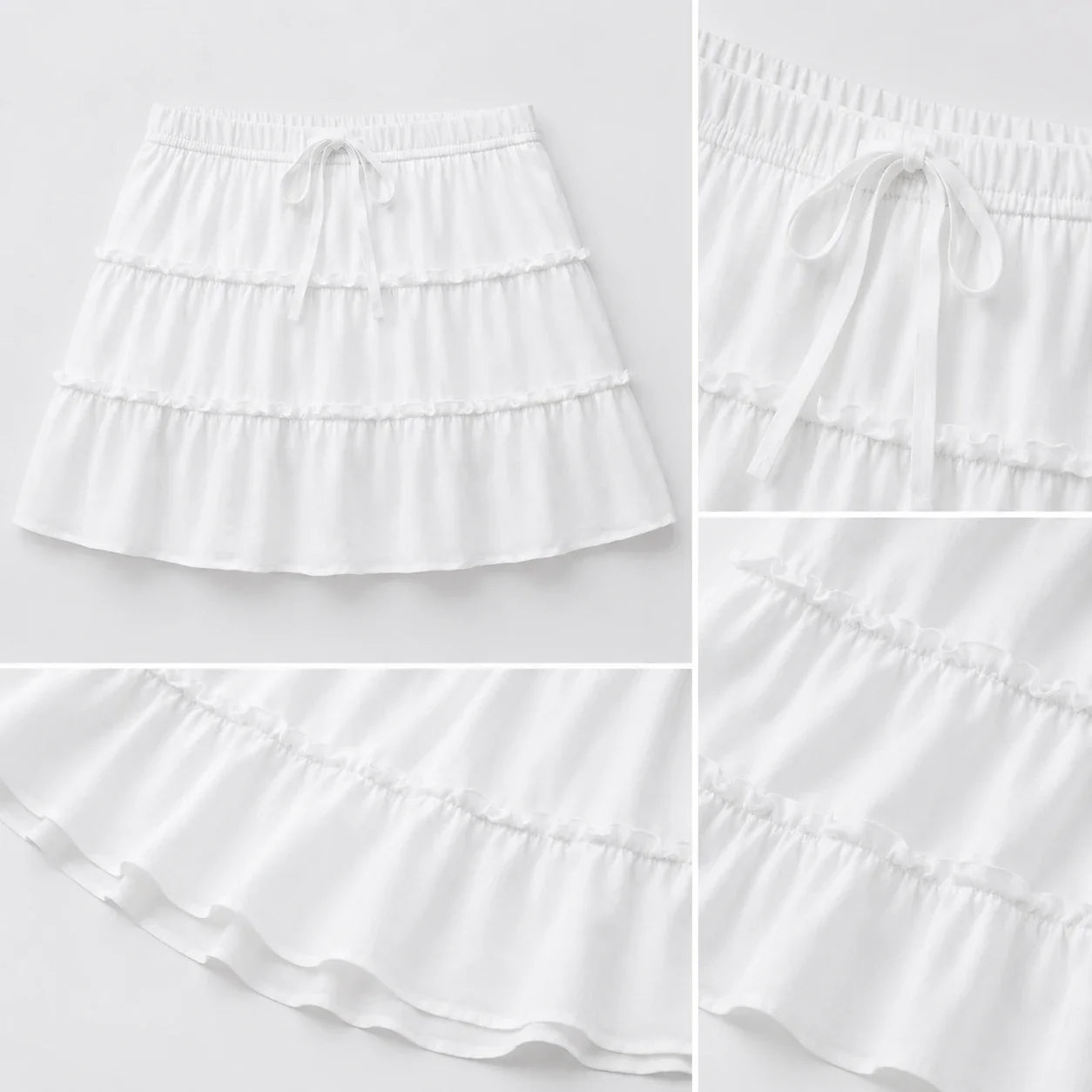 Tiered Ruffle Mini Skirt WHD0606389