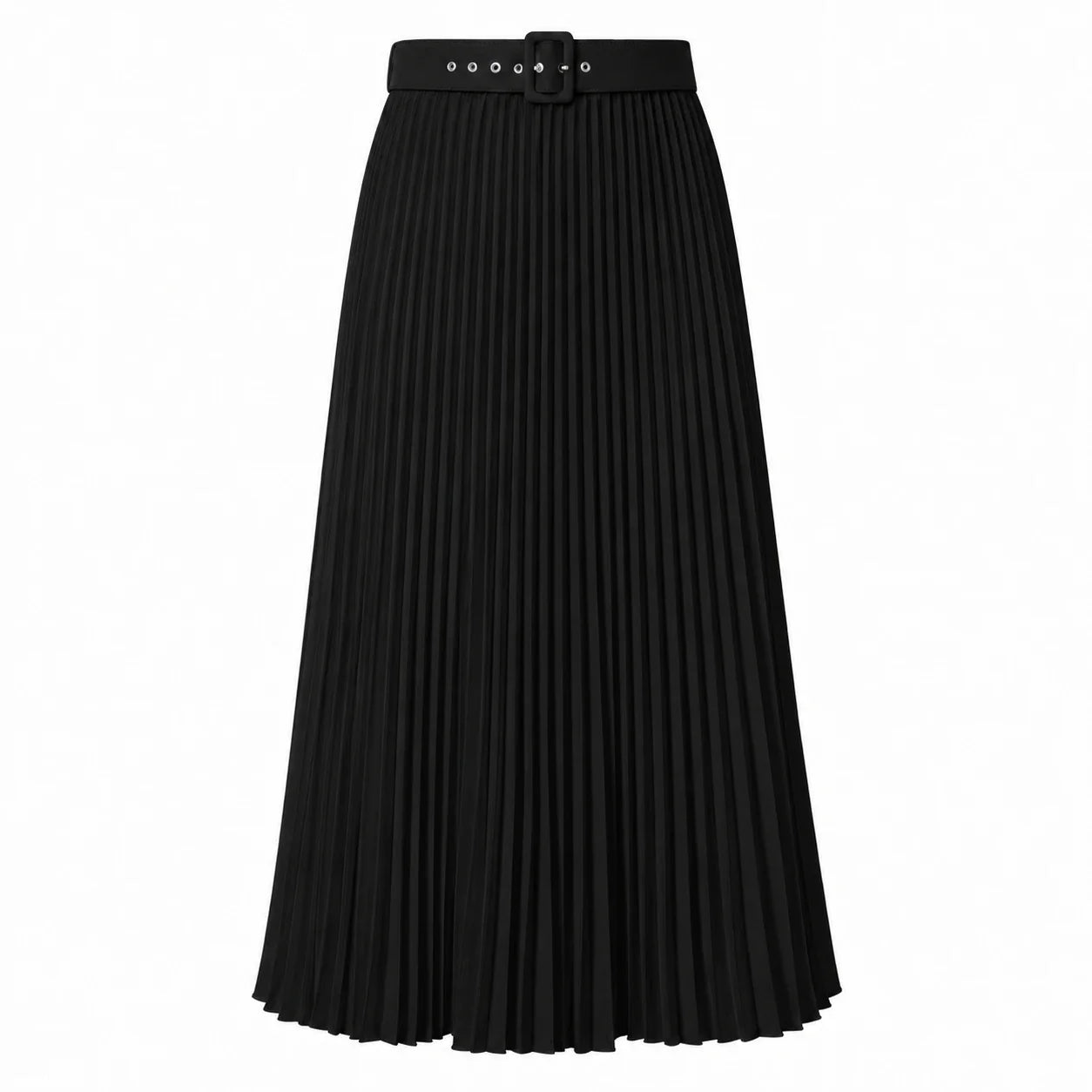 Belted Pleated Maxi Skirt WHD0606390