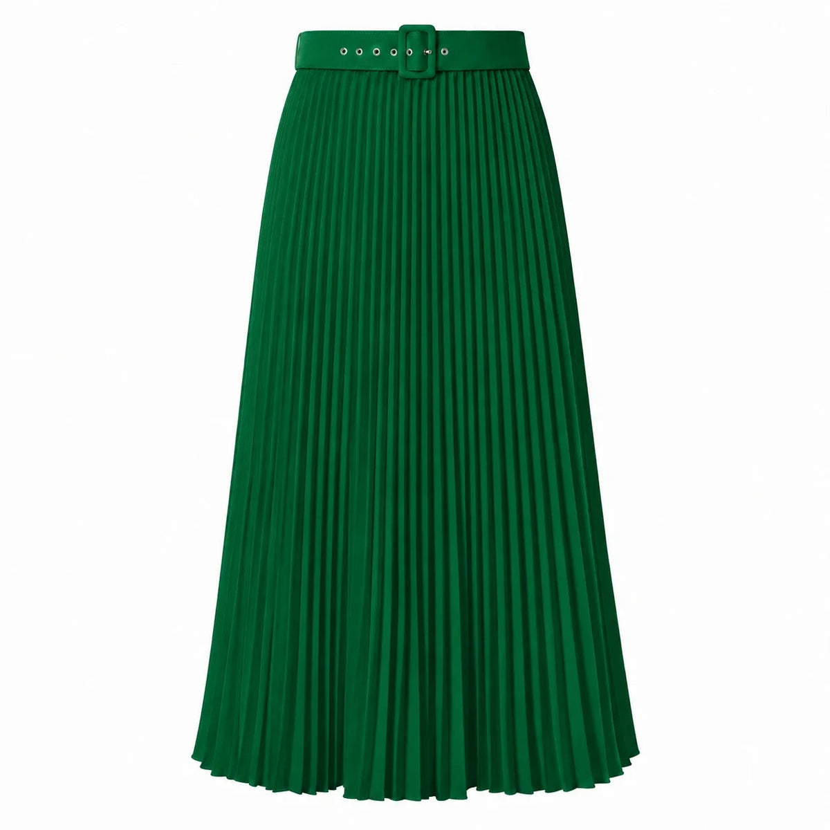 Belted Pleated Maxi Skirt WHD0606390