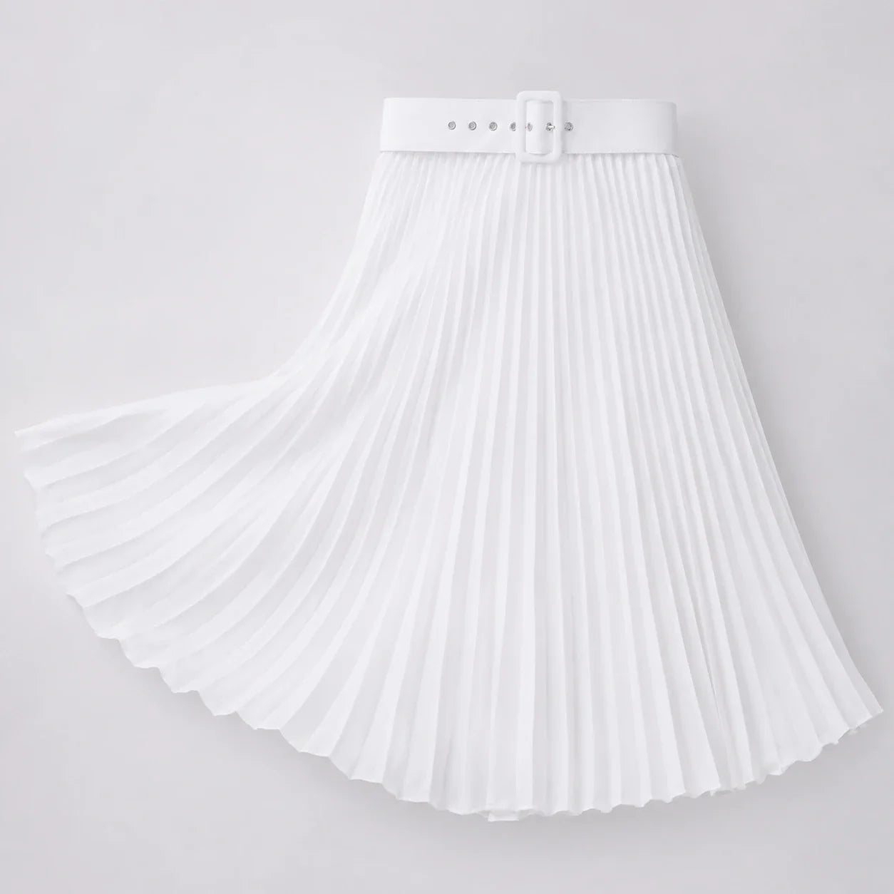 Belted Pleated Maxi Skirt WHD0606390