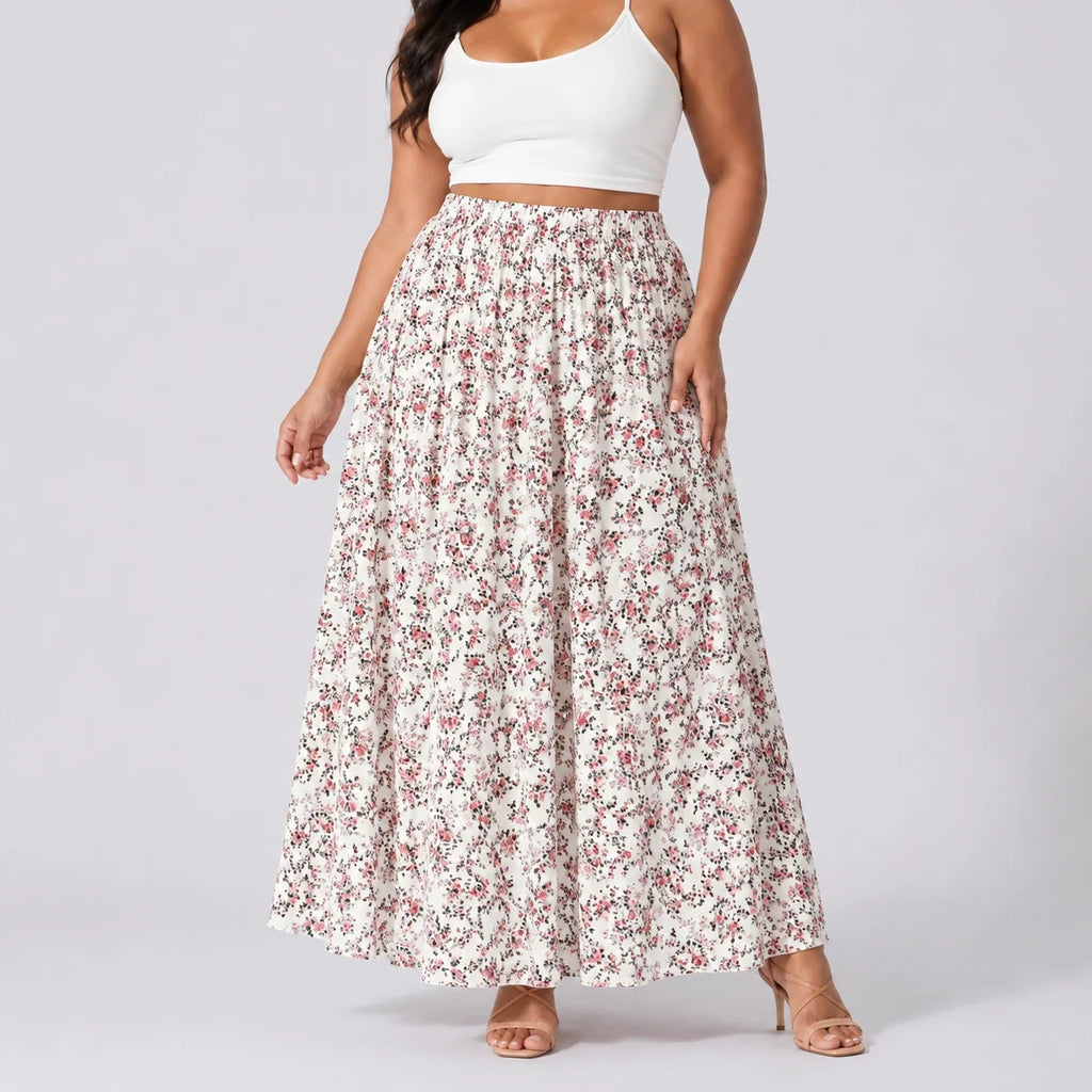 Printed High Waist Maxi Skirt WHD0606393