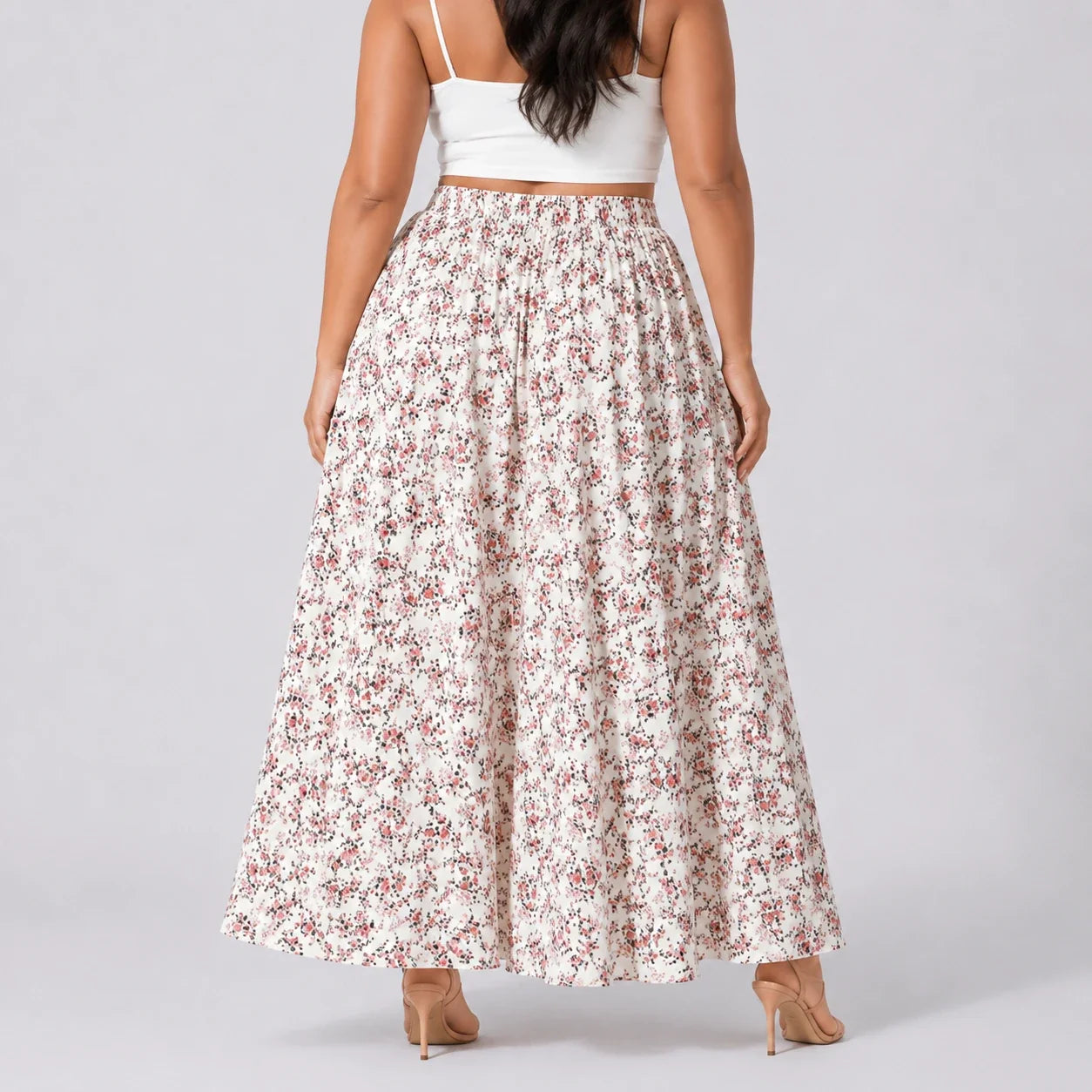 Printed High Waist Maxi Skirt WHD0606393