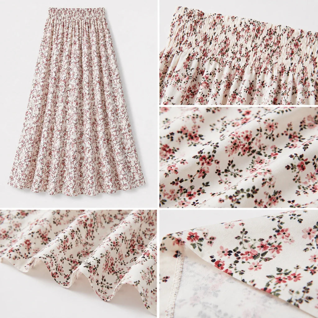 Printed High Waist Maxi Skirt WHD0606393