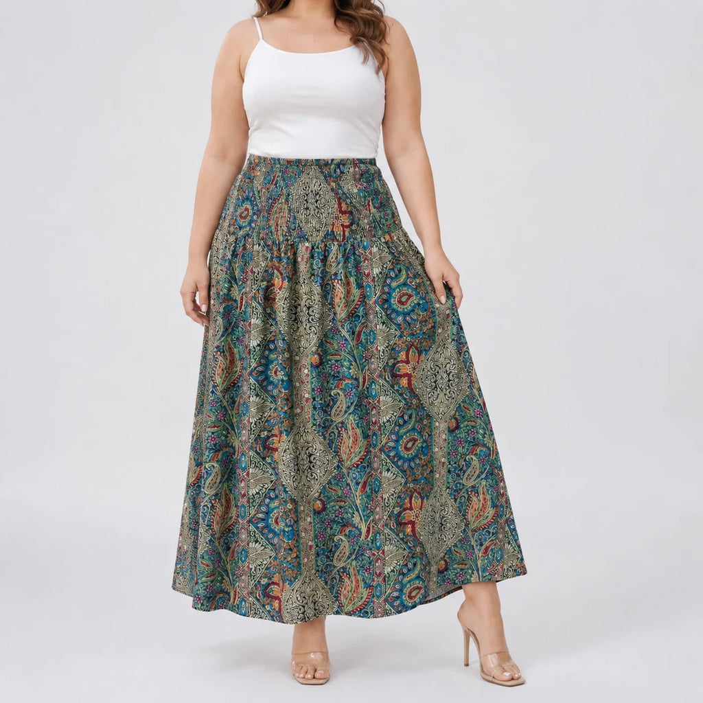 Boho Paisley Maxi Skirt WHD0606394