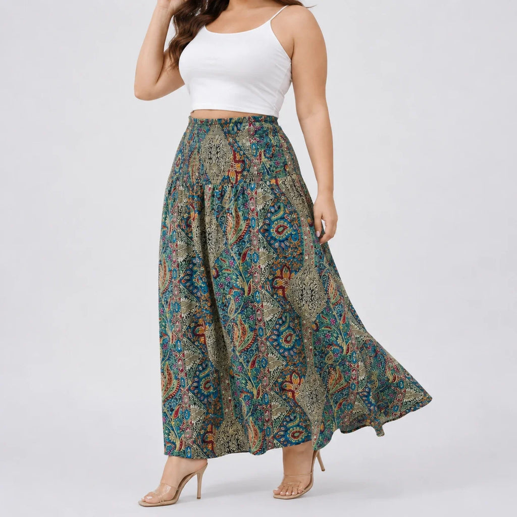 Boho Paisley Maxi Skirt WHD0606394