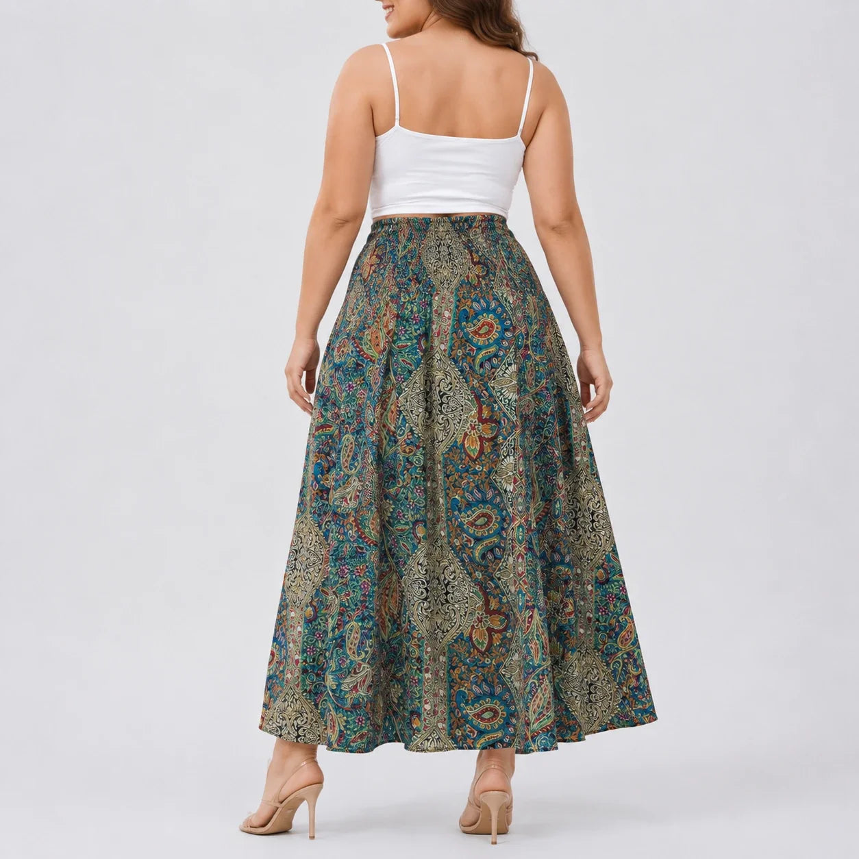 Boho Paisley Maxi Skirt WHD0606394