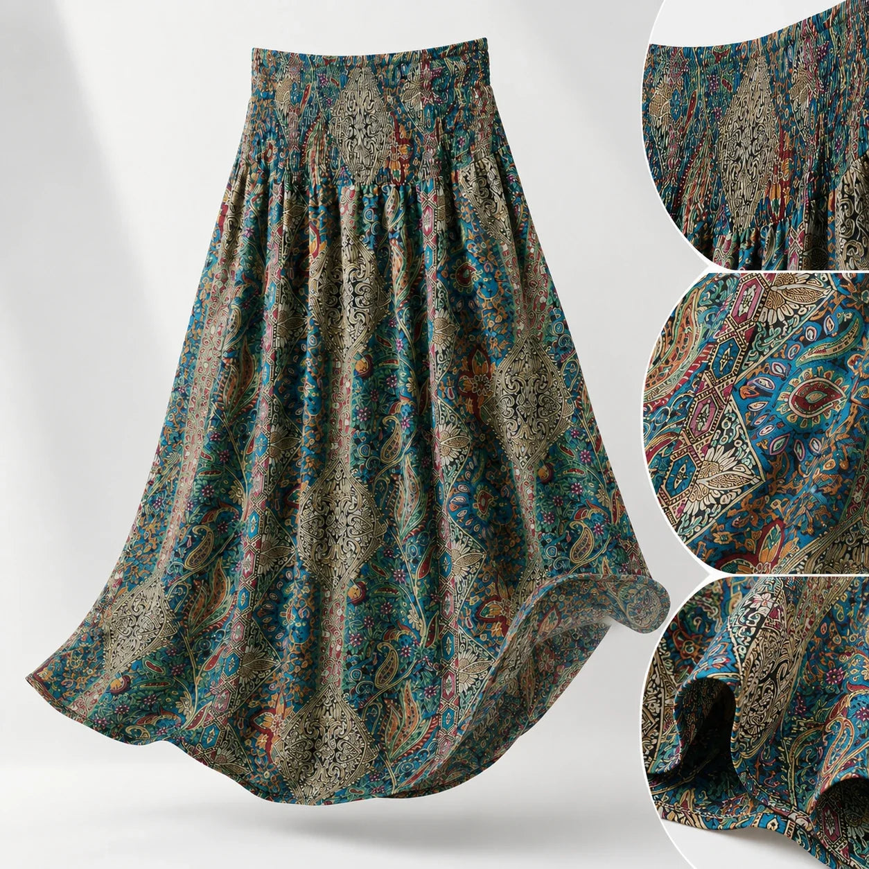 Boho Paisley Maxi Skirt WHD0606394