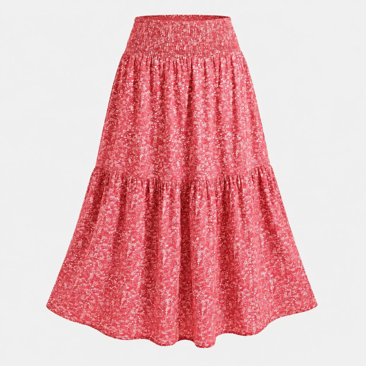 Ditsy Floral Tiered Maxi Skirt WHD0606396