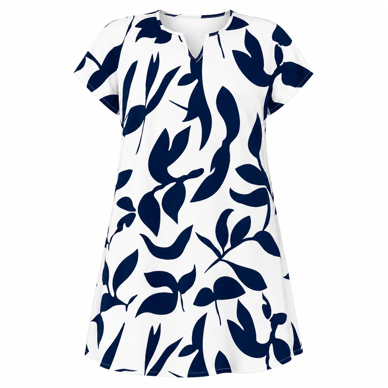 Leaf Print Swing Dress WHD0606400