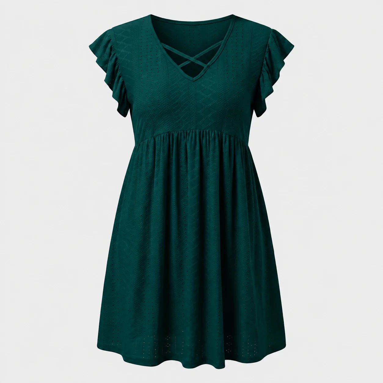 Eyelet Crisscross Babydoll Dress WHD0606401