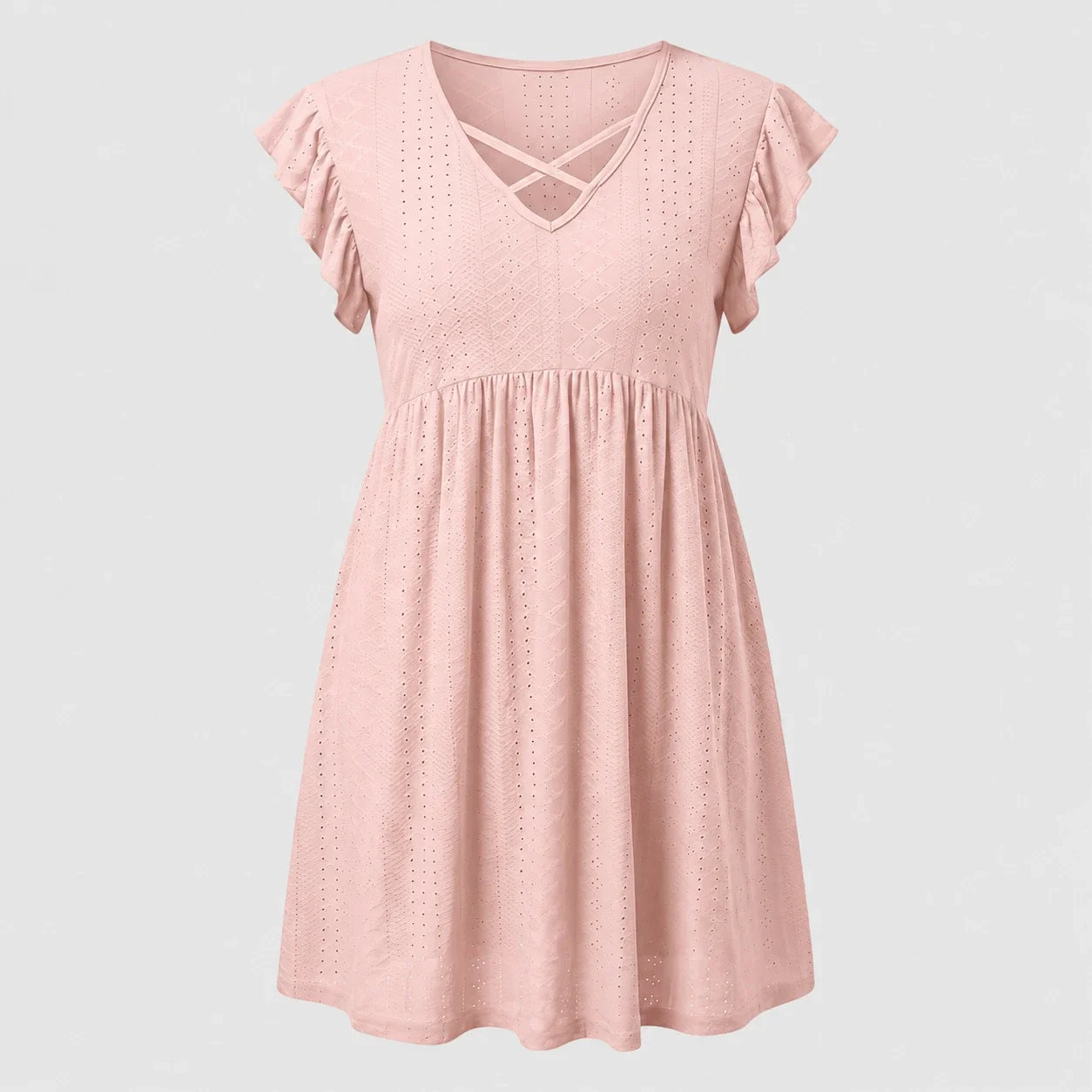 Eyelet Crisscross Babydoll Dress WHD0606401