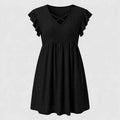 Eyelet Crisscross Babydoll Dress WHD0606401