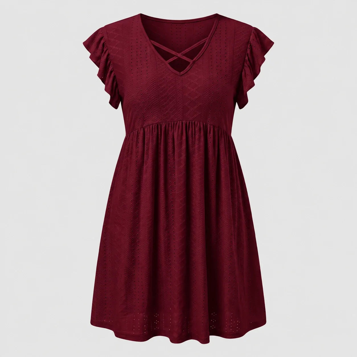 Eyelet Crisscross Babydoll Dress WHD0606401