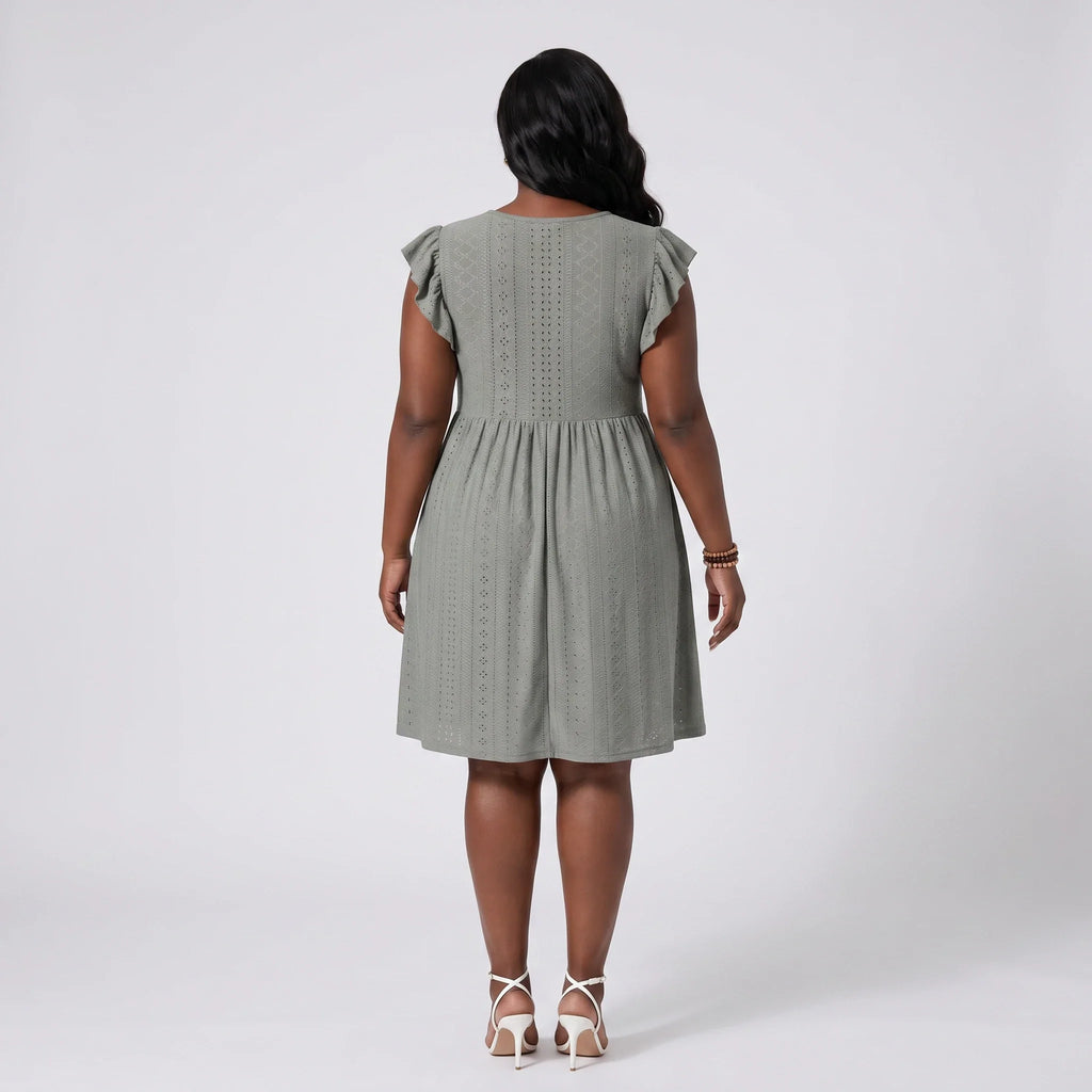 Eyelet Crisscross Babydoll Dress WHD0606401