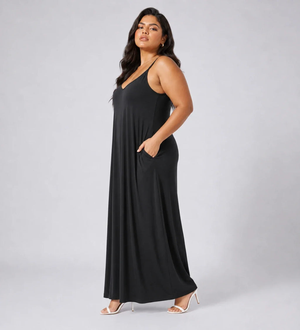V-Neck Cami Maxi Dress WHD0606402