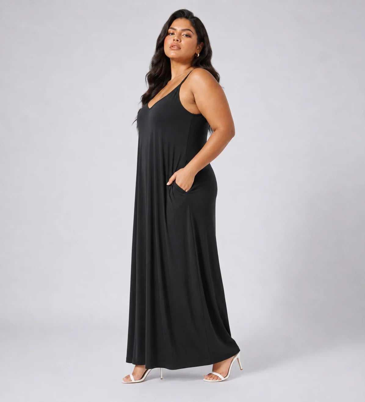 V-Neck Cami Maxi Dress WHD0606402