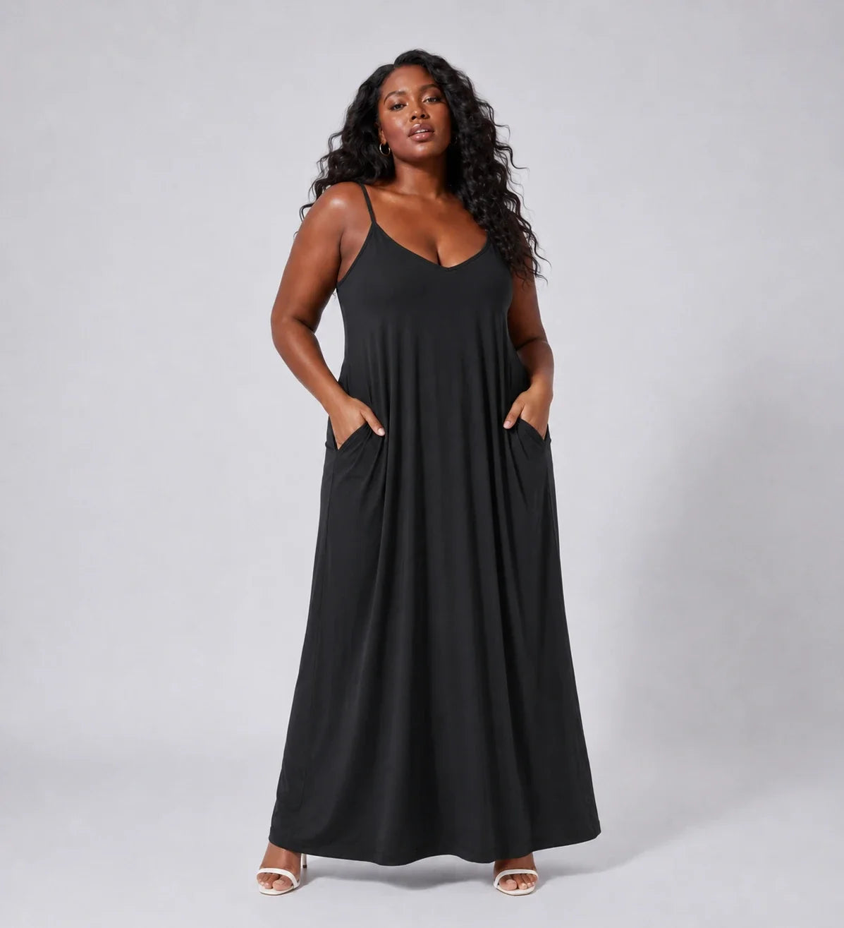 V-Neck Cami Maxi Dress WHD0606402