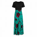 Floral Colorblock Maxi Dress WHD0606403