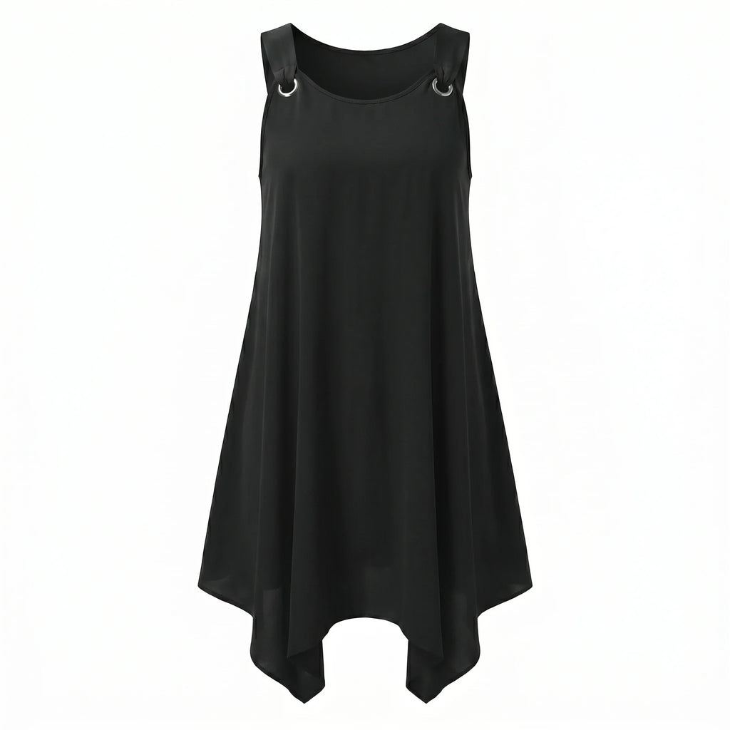 Ring-Detail Hanky Hem Dress WHD0606404