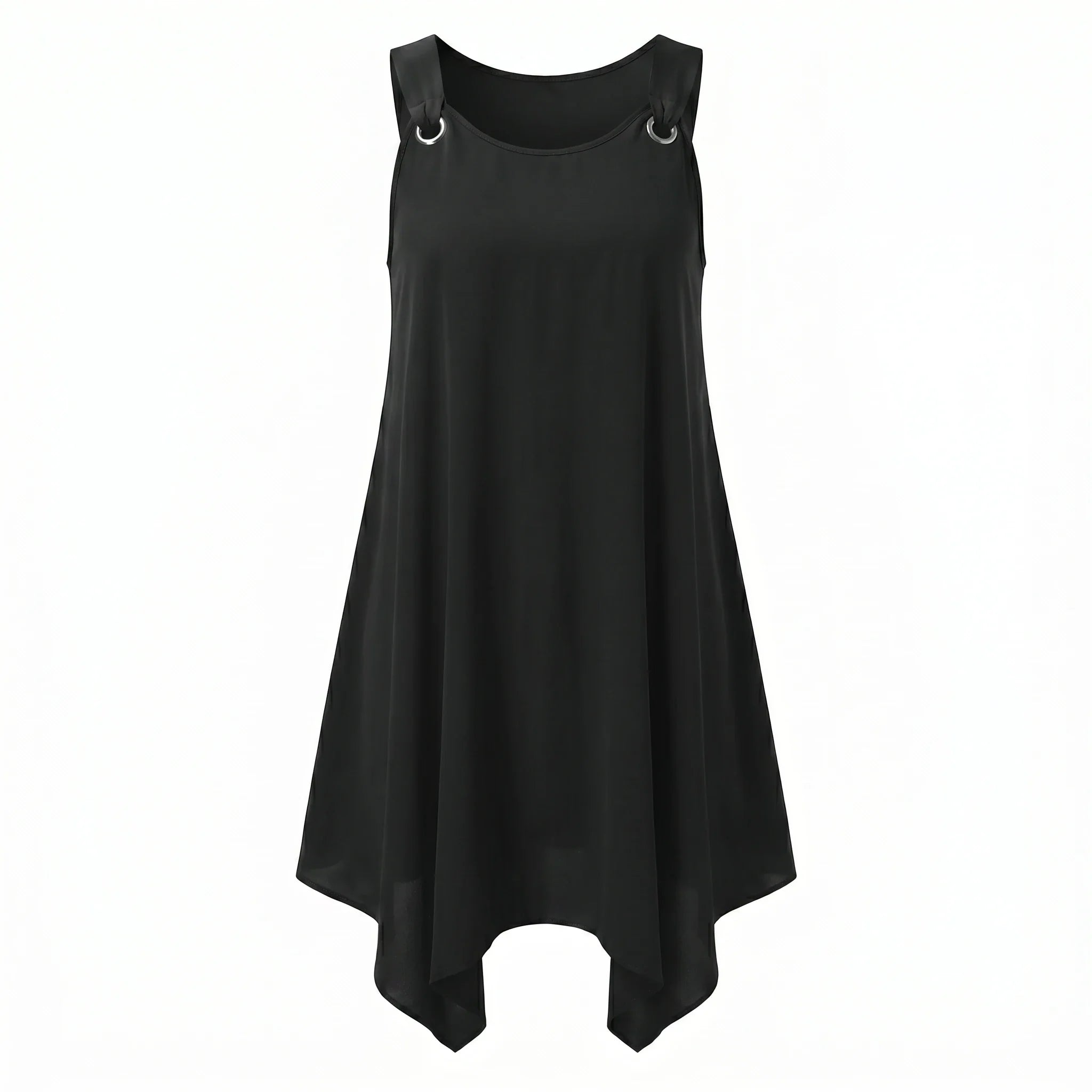 Ring-Detail Hanky Hem Dress WHD0606404