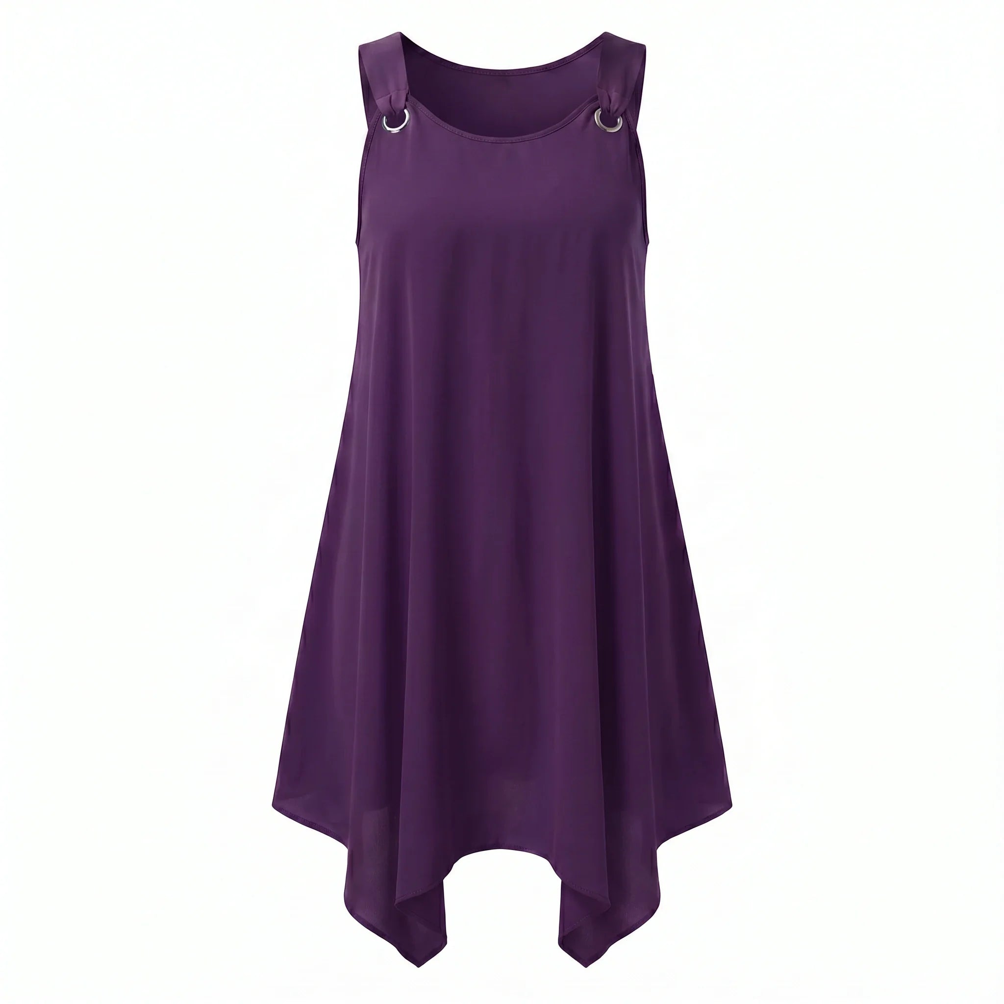 Ring-Detail Hanky Hem Dress WHD0606404