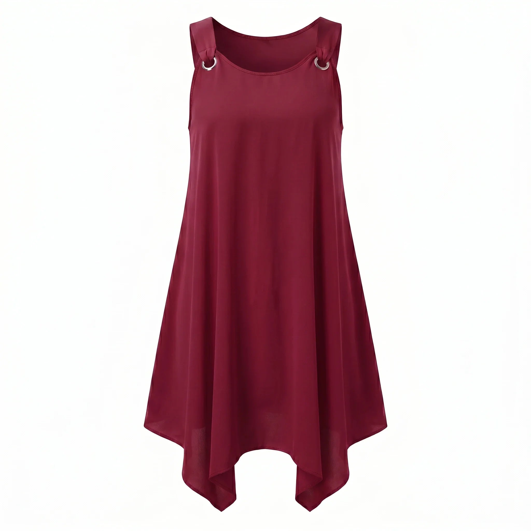 Ring-Detail Hanky Hem Dress WHD0606404