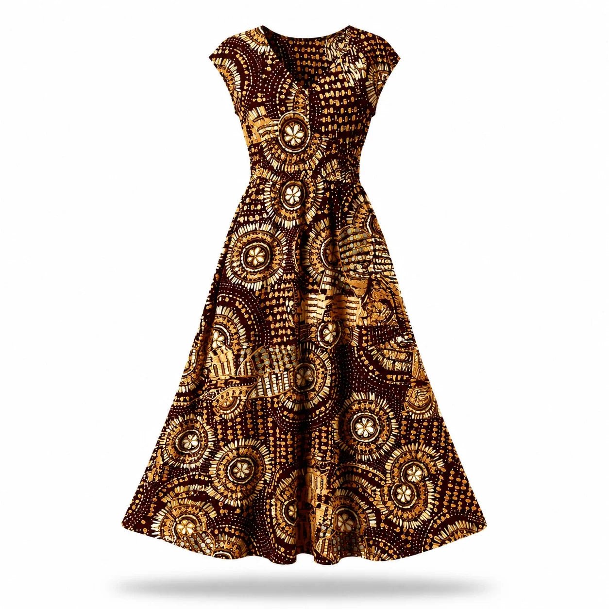 Boho Print Maxi Dress WHD0606406
