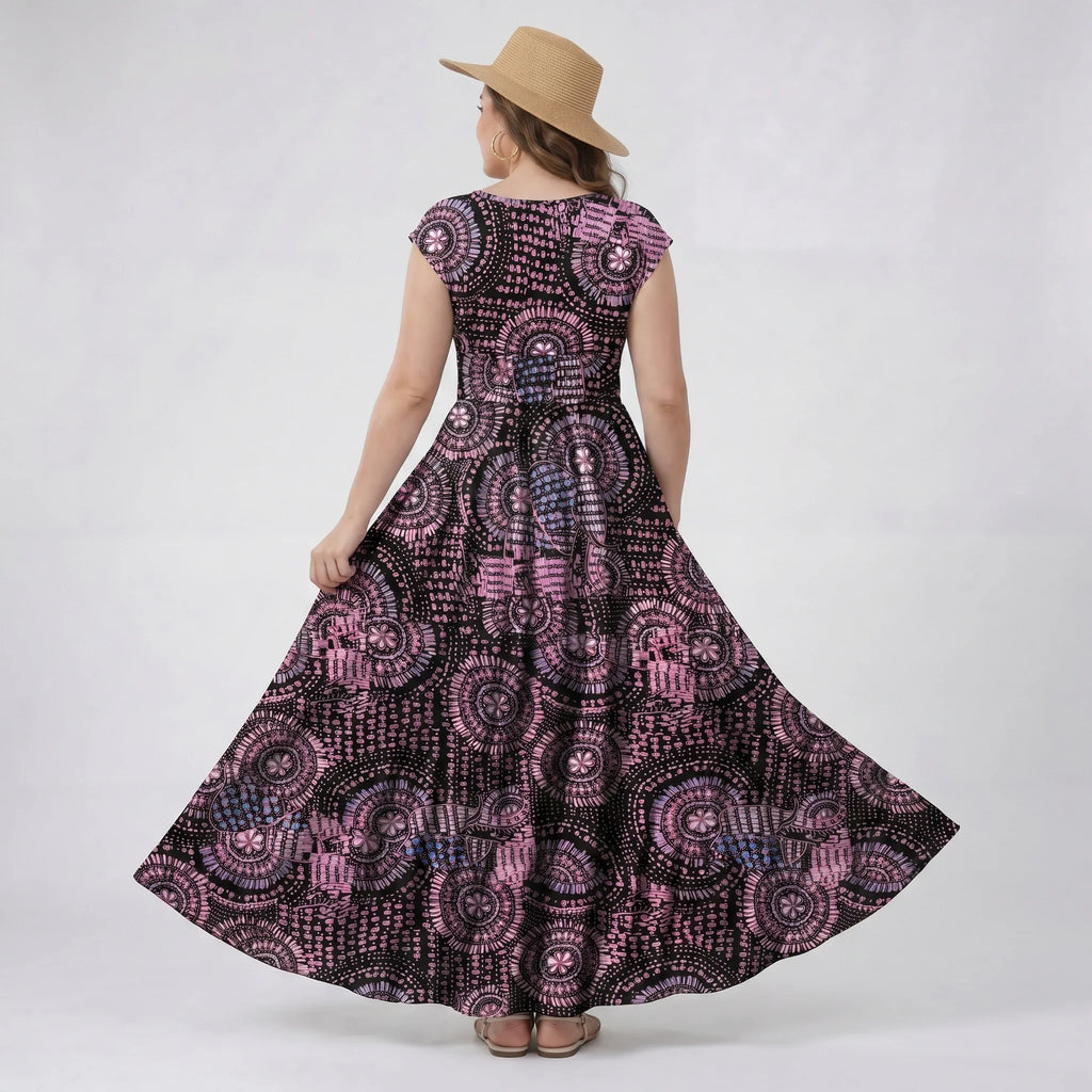 Boho Print Maxi Dress WHD0606406