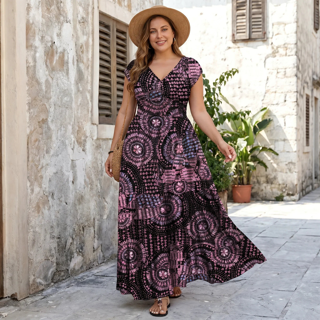 Boho Print Maxi Dress WHD0606406