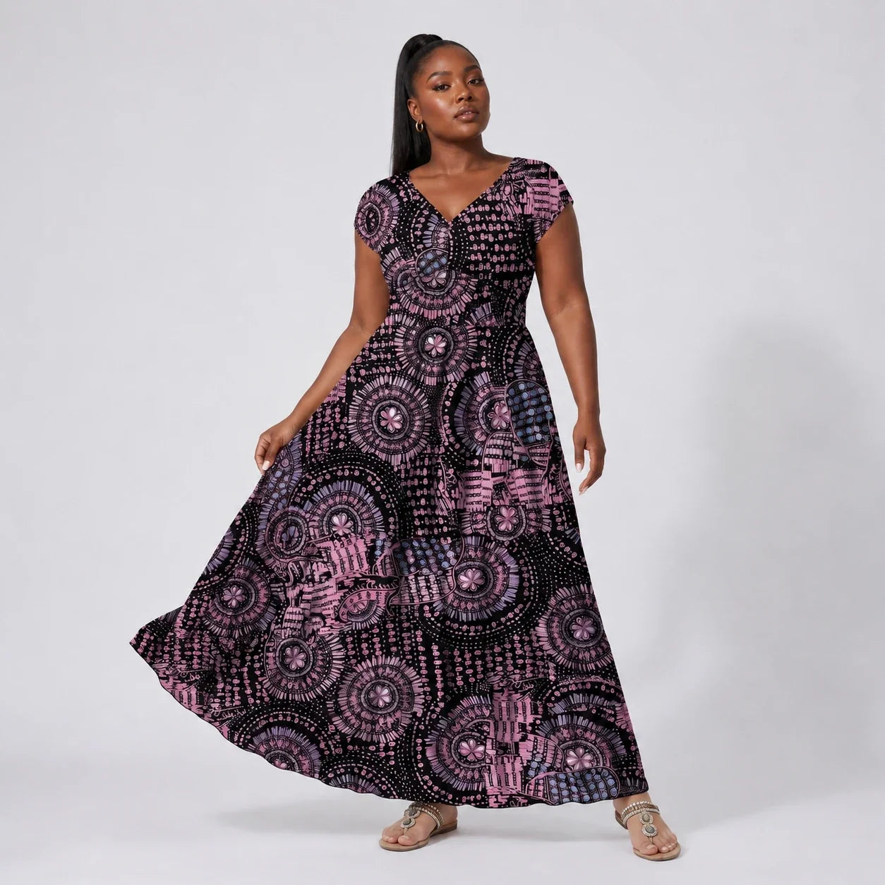 Boho Print Maxi Dress WHD0606406