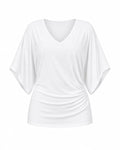 Draped Batwing Sleeve Top WHD0606407