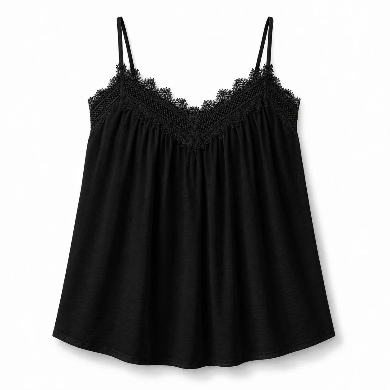 Lace Trim Cross-Back Cami WHD0606408