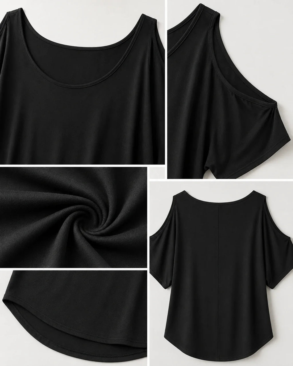 Cold Shoulder Loose Fit Top WHD0606409
