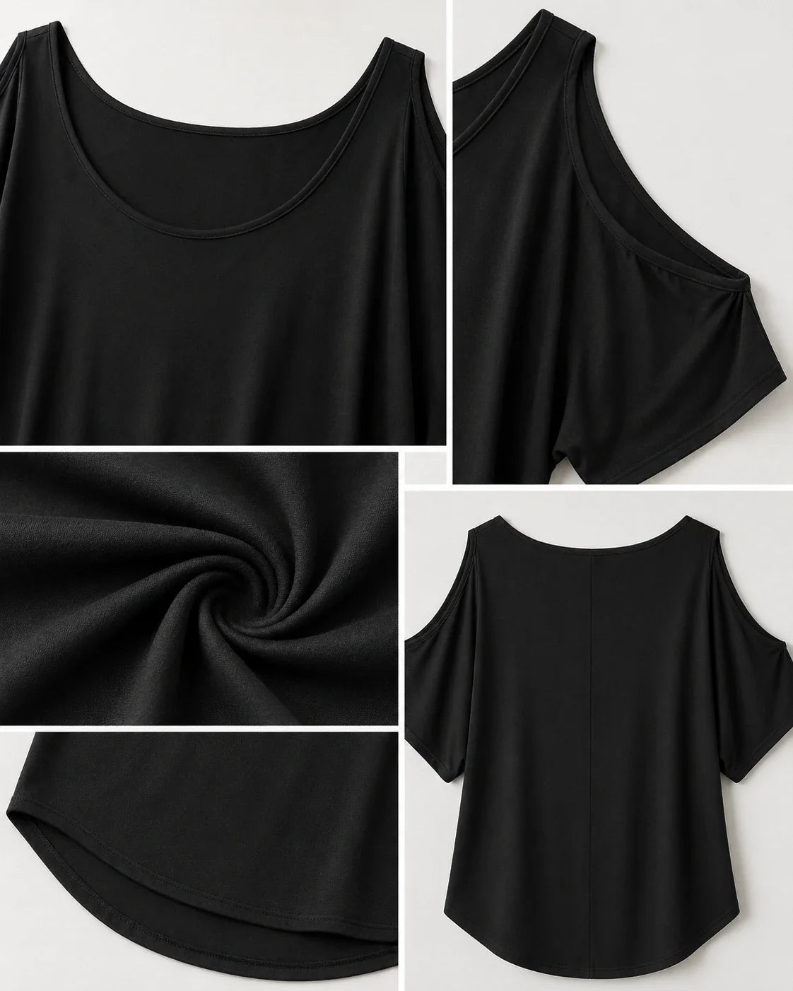 Cold Shoulder Loose Fit Top WHD0606409