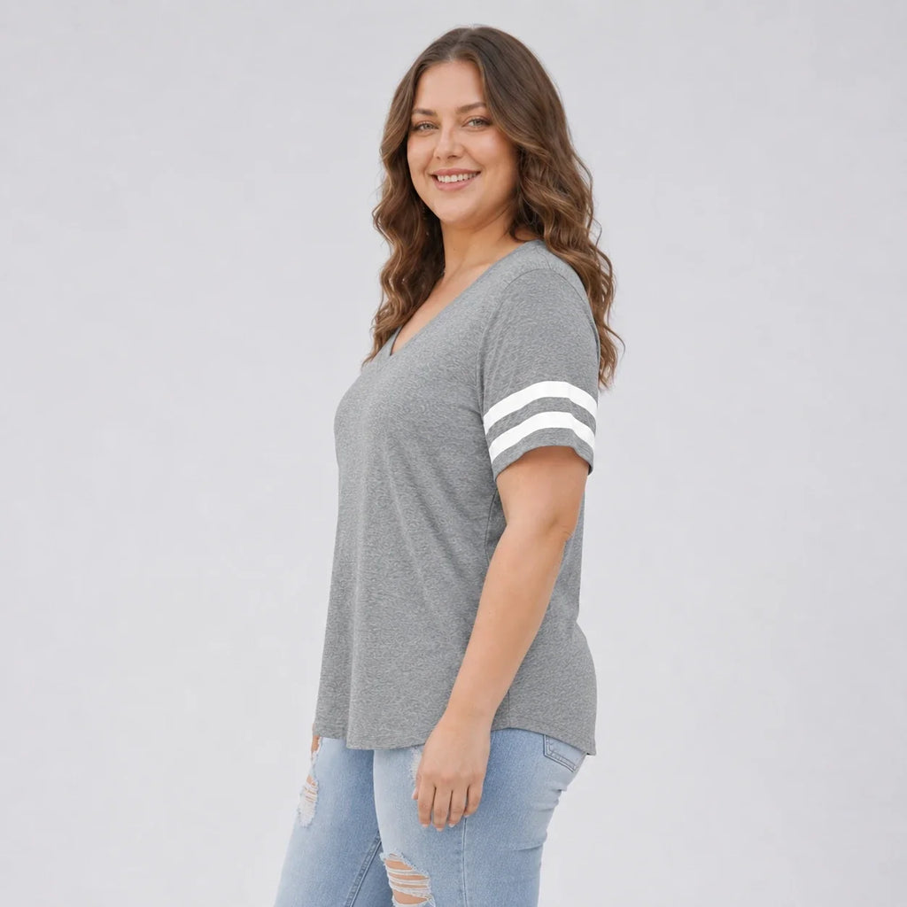 Varsity Stripe V-Neck Tee WHD0606410
