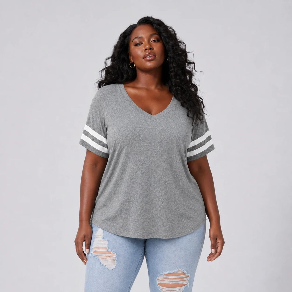 Varsity Stripe V-Neck Tee WHD0606410