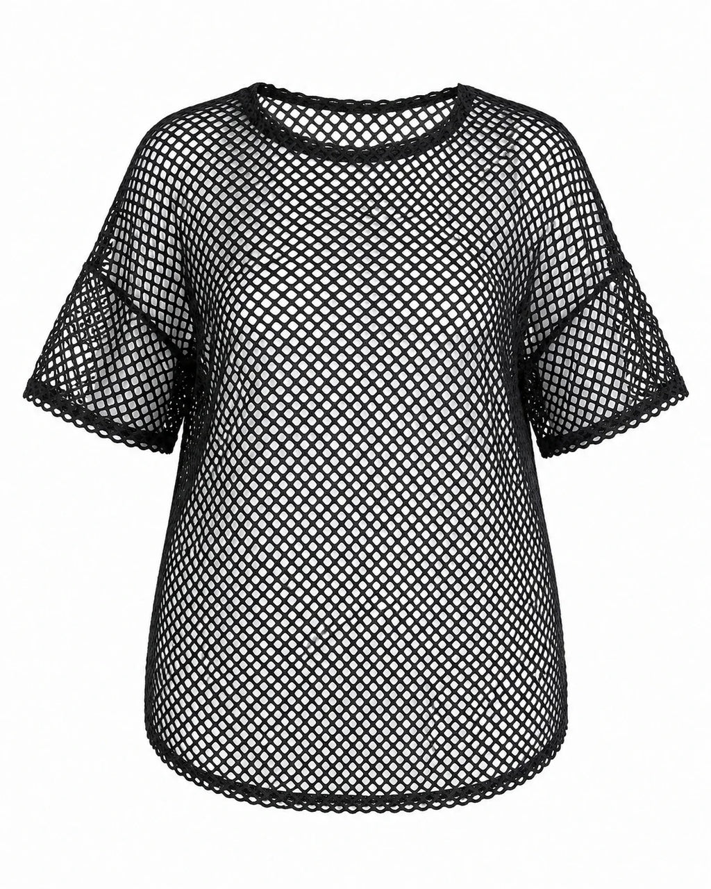 Black Mesh Cover-Up Top WHD0606411