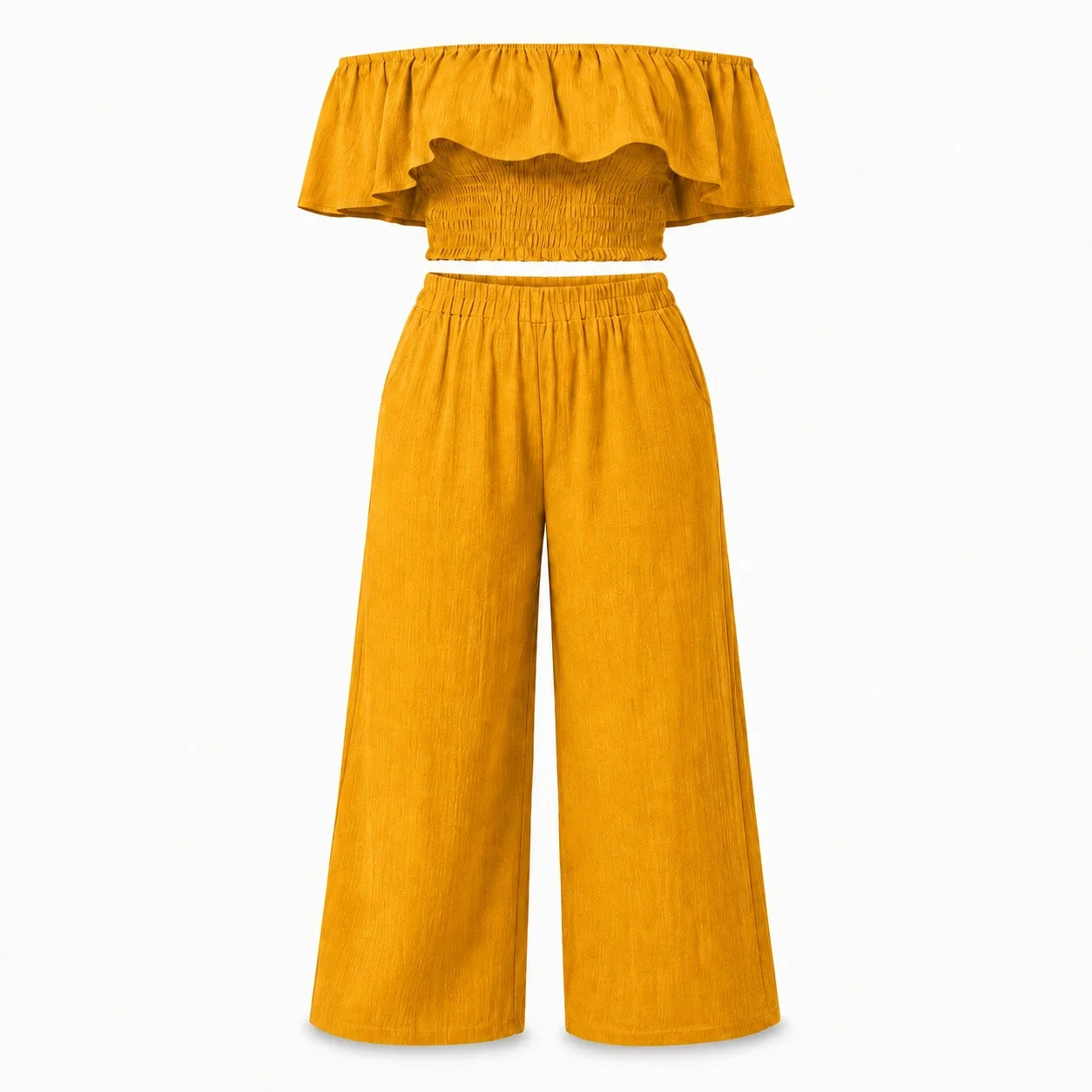 Off-Shoulder Wide Leg Set WHD0606423