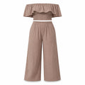 Off-Shoulder Wide Leg Set WHD0606423
