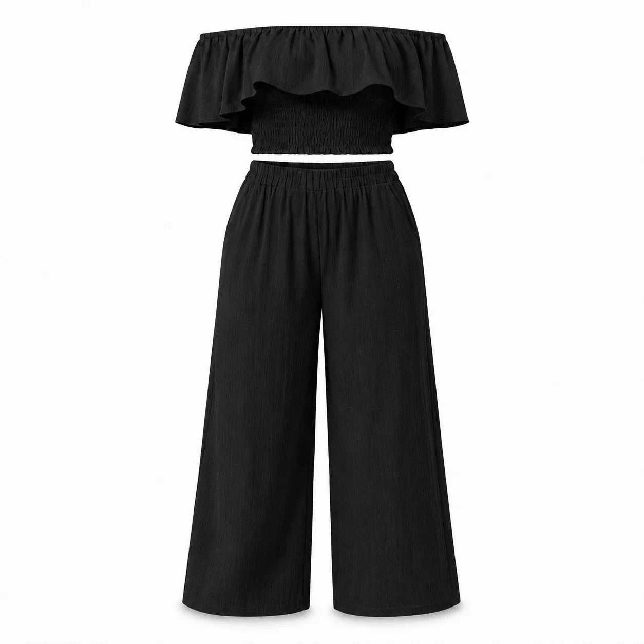 Off-Shoulder Wide Leg Set WHD0606423