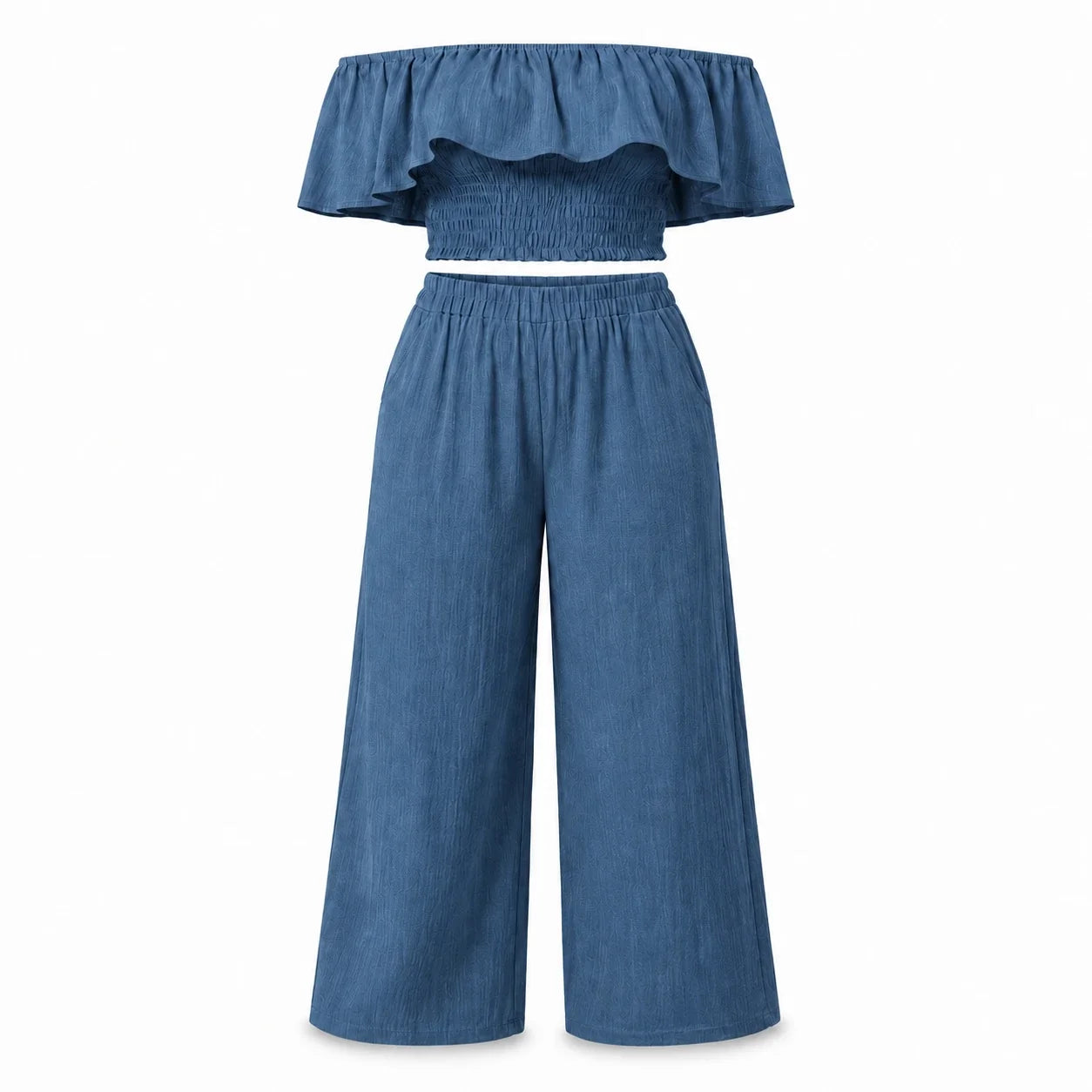 Off-Shoulder Wide Leg Set WHD0606423