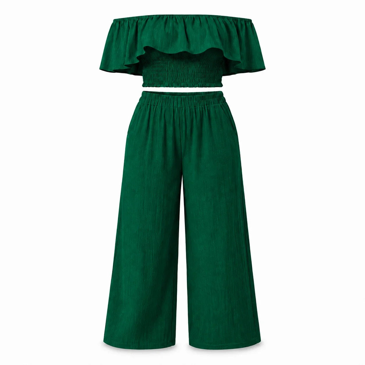 Off-Shoulder Wide Leg Set WHD0606423