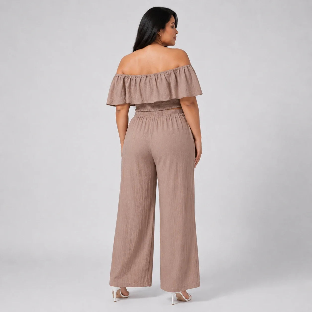 Off-Shoulder Wide Leg Set WHD0606423