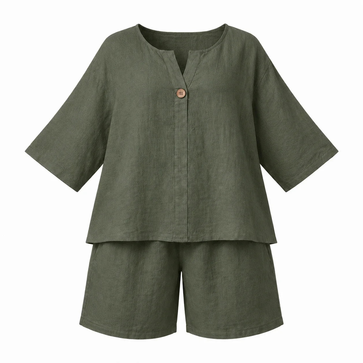 Linen-Look Short Set WHD0606425