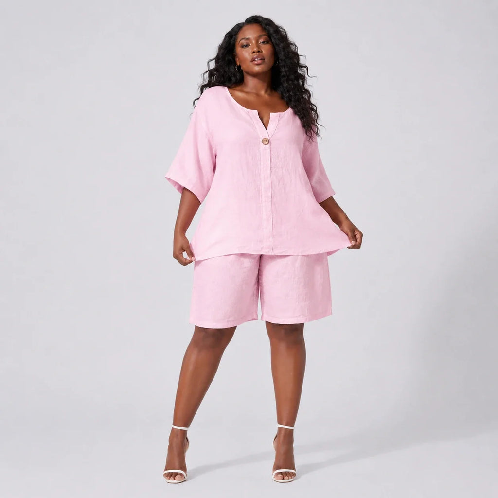 Linen-Look Short Set WHD0606425
