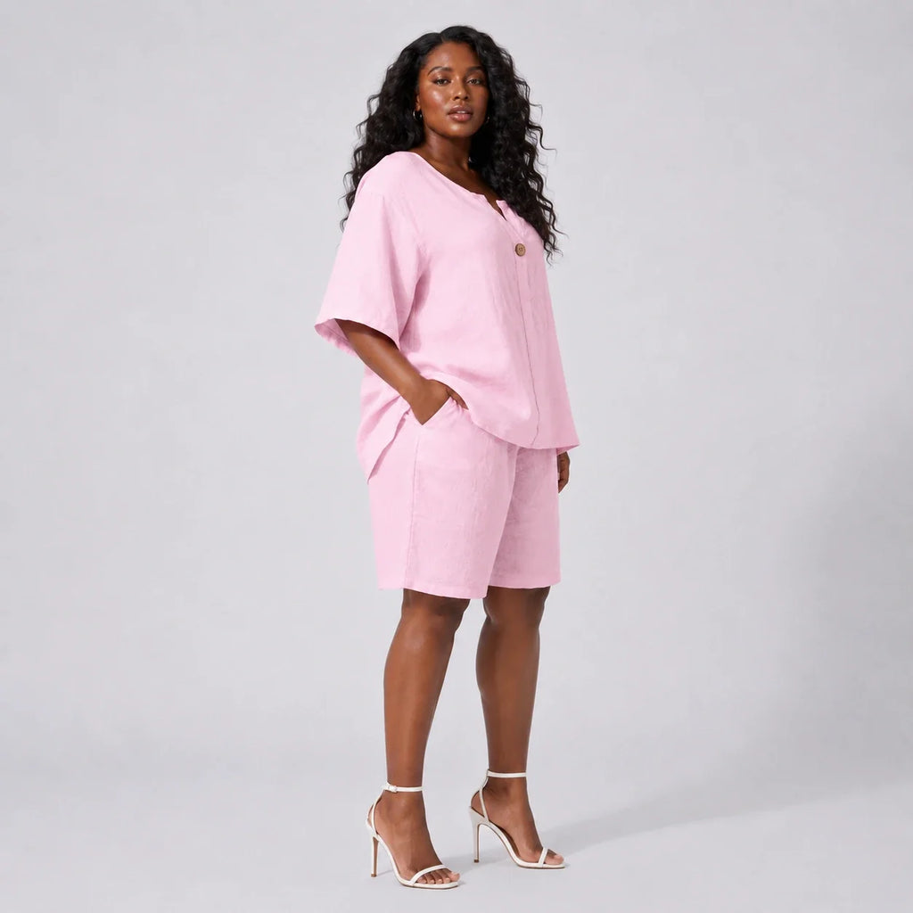 Linen-Look Short Set WHD0606425