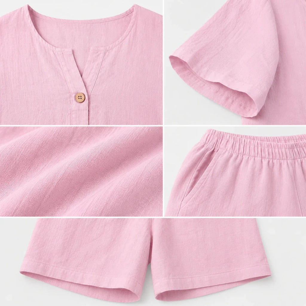 Linen-Look Short Set WHD0606425